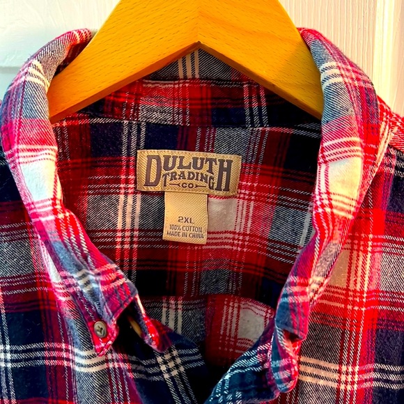 Duluth Trading Plaid Flannel Shirt 2XL - Picture 2 of 4